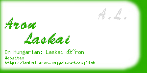 aron laskai business card